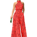 Eleni - Dame jumpsuit med bredde ben & print