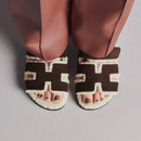 Dame Runde Tåsandaler med Slip-On Design