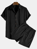 Soren - Dame sommersæt Chloe med stribet skjorte + shorts