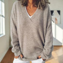 Dame V-hals Langærmet Sweater