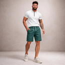Mænds Shorts med Snøre i Taljen og Lommer