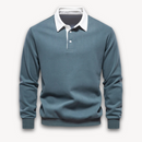 Jaxon - Langærmet poloshirt med polokrave med knaplukning