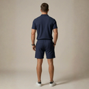Herre 2-delt Polo Shirt og Drawstring Shorts Sæt