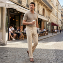 Herren Slim Fit Buks med Justerbar Talje