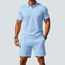 Mænds 2-dels Polo T-shirt og Shorts Sæt