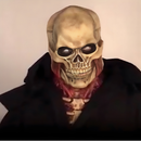 Blodig Skeletmaske til Halloween Kostume