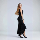 Kvindernes Off Shoulder Maxi Kjole med Rynket Talje