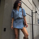 Dame todelt outfitsæt med V-hals top