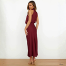 Kvindekjole med Off Shoulder og Langt Design