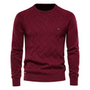 Luca sweater med rund hals og tekstureret design