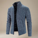 Langærmet cardigan med lynlås i slim fit