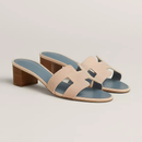 Dame Sandaler med Firkantet Hæl og Slip-On Design