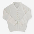 Dame Bluse med Flæsefront og Dekorative Knapper