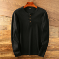 Mason – Let langærmet T-shirt med henley-krave