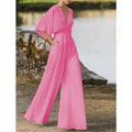 Amy jumpsuit med vide ben og V-hals