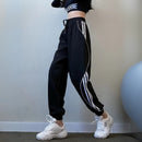 Deborah moderne joggingbukser med striber og snøre i taljen