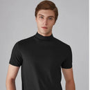 Theo - Kortærmet t-shirt med høj hals og slim fit