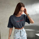 Dora - Stilfuld T-shirt med korte ærmer og rund
