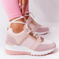 Sophia - Kilehælssneakers med skjult hæl og perforeret