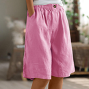 Kvindelige knælange shorts med elastisk talje