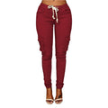 Violette cargobukser med slim fit