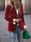 Julia fløjlsblazer