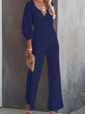 Scarlett - Dame jumpsuit med V-hals og smal pasform
