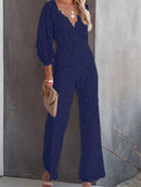 Scarlett - Dame jumpsuit med V-hals og smal pasform