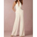 Grace - ærmeløs jumpsuit med dyb V-hals