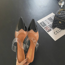 Dame spidse tå gennemsigtige slippers