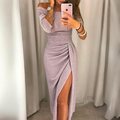 Zella - Off-shoulder høj talje festkjole