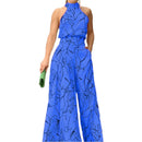 Eleni - Dame jumpsuit med bredde ben & print