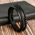 Læderarmbåndsæt med stilfuldt, luksuriøst design