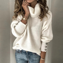 Dame langærmet turtleneck sweater