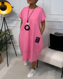 Faye - Casual ærmeløs kjole med stor sidelomme
