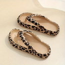 Dame slippers med leopardmønster