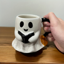 Søde Halloween-Spøgelsesmug med Bogdesign