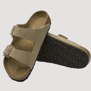 Slip-on sandaler med rund tå