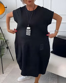 Faye - Casual ærmeløs kjole med stor sidelomme
