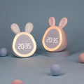 BunnyGlow - Sødt Kaninvækkeur Med Justerbart Natlys