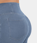 CurveChic - Jeans med høj talje i stretchdenim