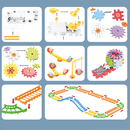 BuildMotion - Byggesæt med tandhjul Sammenlåsende klodser med motoriserede tandhjul til dynamisk leg
