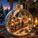 Snowmerry - Oplyst juleornament med miniature vinterscene