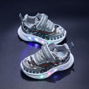DinoSteps - Lysende sko med dinosaurdesign og LED-såler