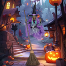 Flyvende Heks Halloween Dekoration med Lyd