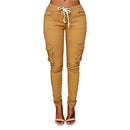 Violette cargobukser med slim fit