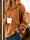 ClassicCharm - Langærmet vintage sweatshirt med knapper