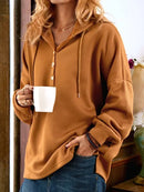 ClassicCharm - Langærmet vintage sweatshirt med knapper