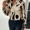 Vera - Casual langærmet bluse med abstrakt mønster