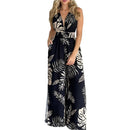 Chiara - Ærmeløs jumpsuit med blomsterprint og sideslids